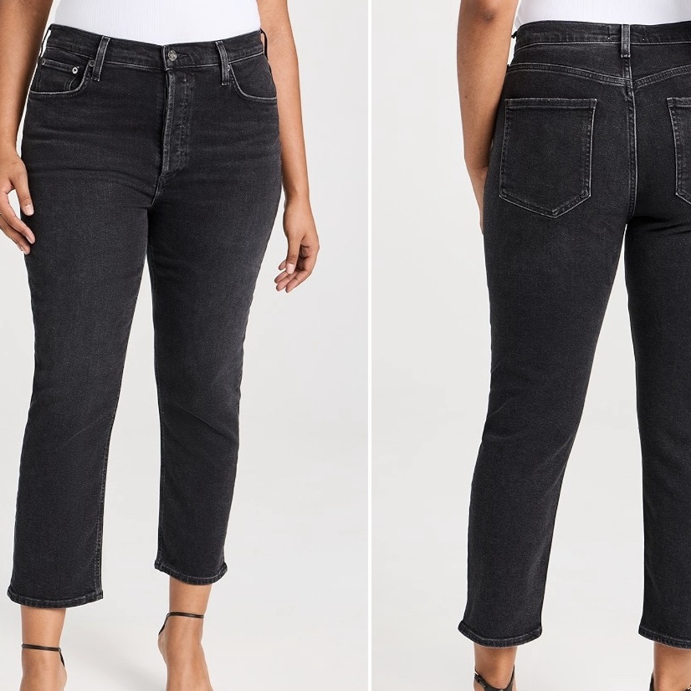 Agolde cropped black jean
